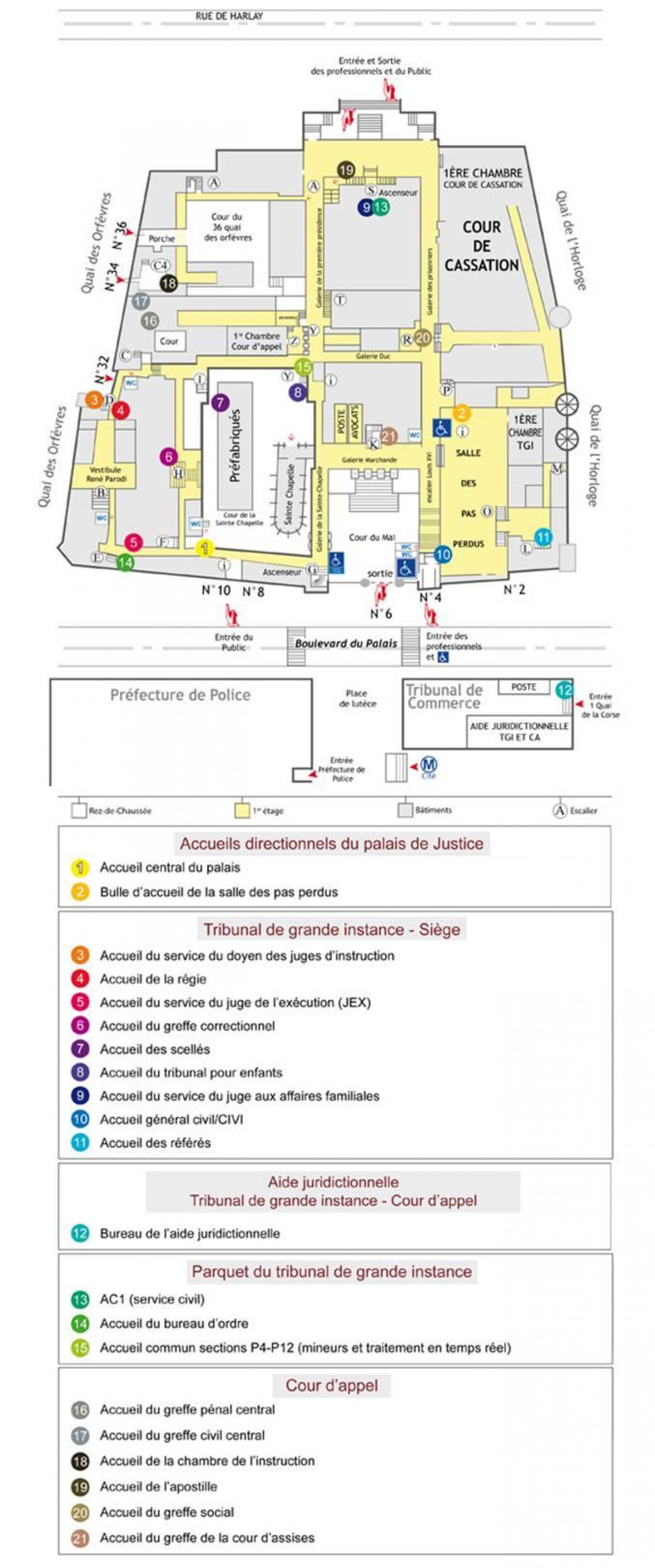 地图的司法宫，巴黎