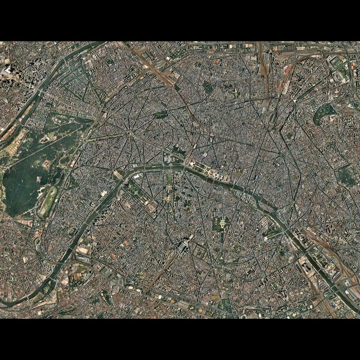 地图，卫星巴黎