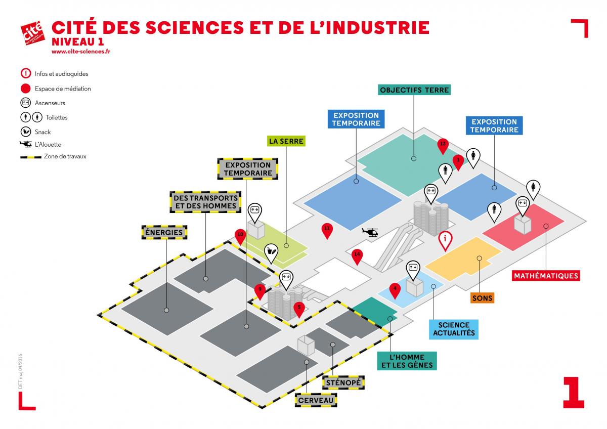 地图Cité des Sciences et de l工业级1