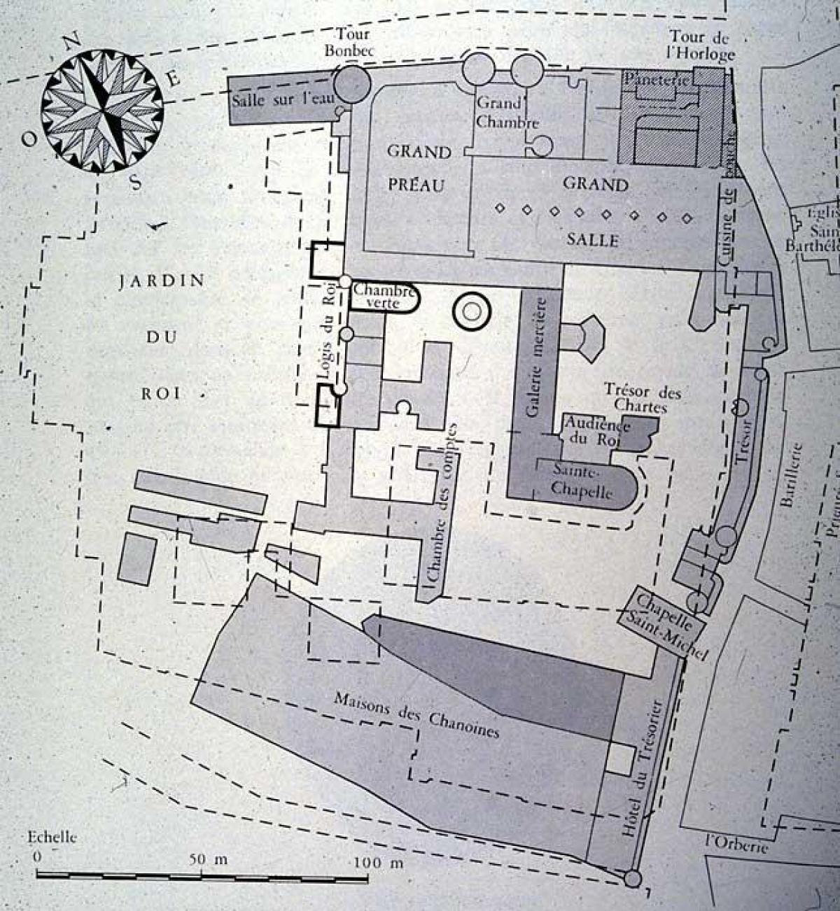 地图上的巴黎古监狱