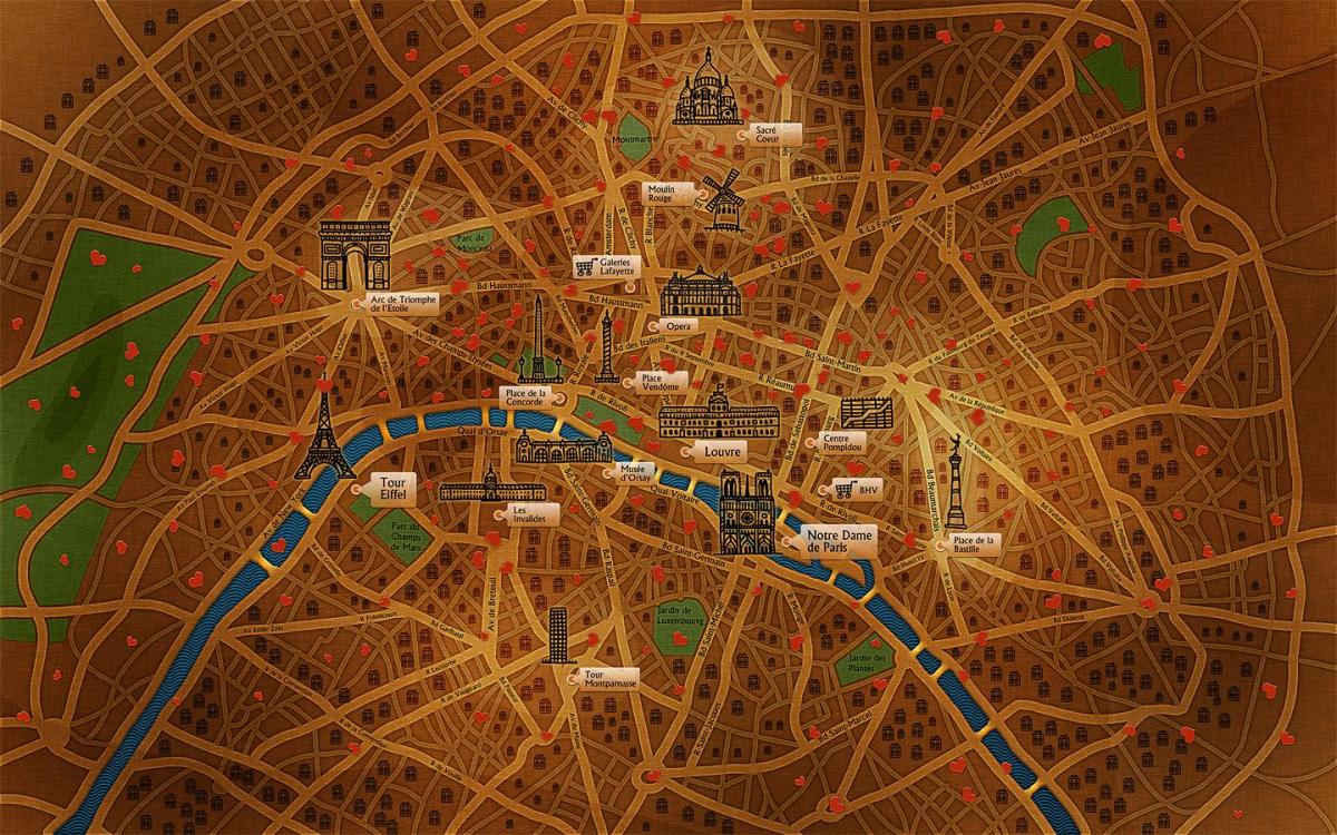 巴黎地图纸