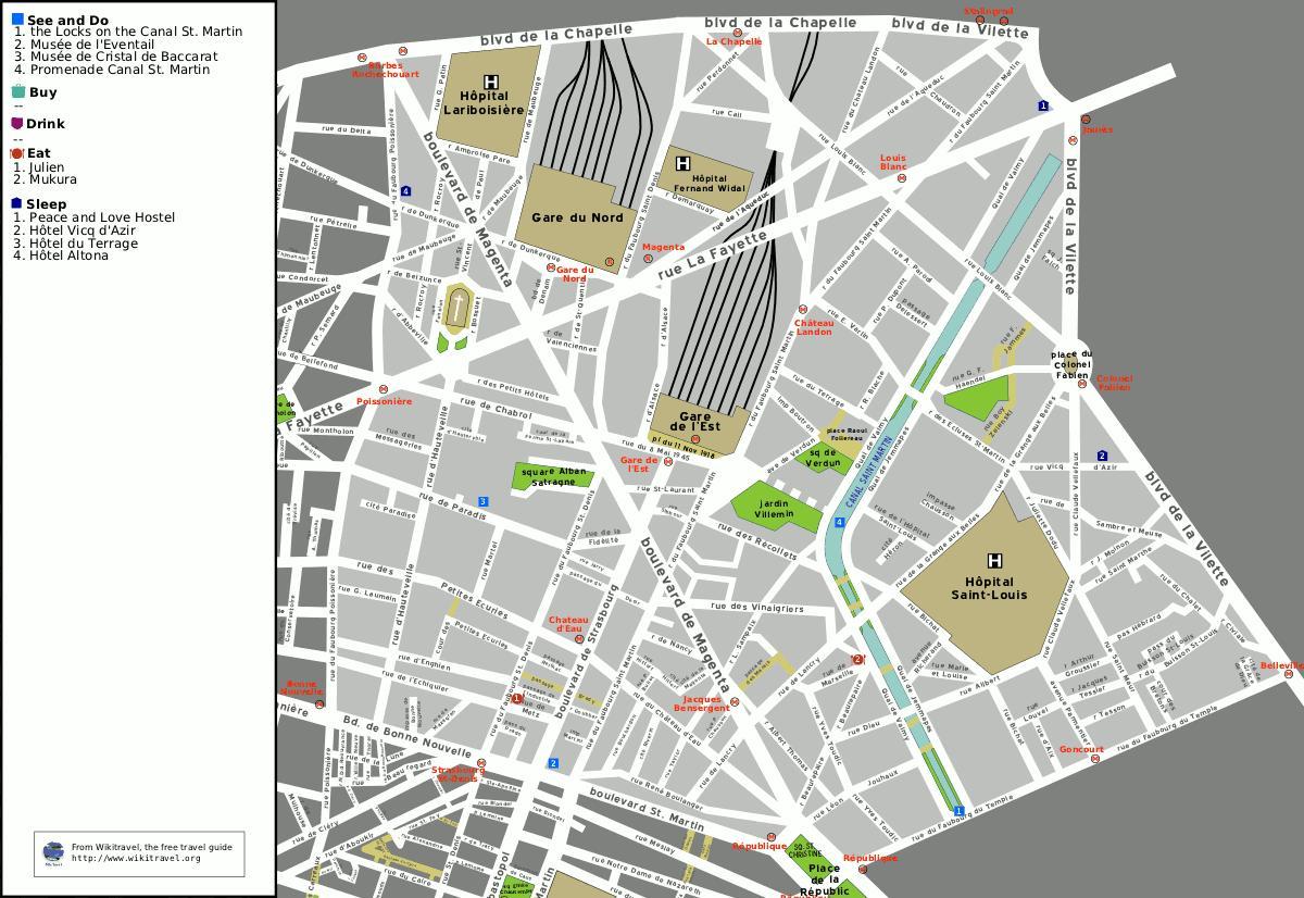 地图第10区的巴黎