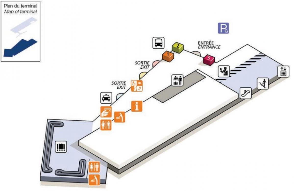 地图戴高乐机场终端2G