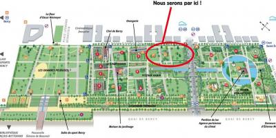 地图上的公园去巴黎
