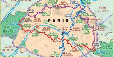 巴黎地图徒步旅行