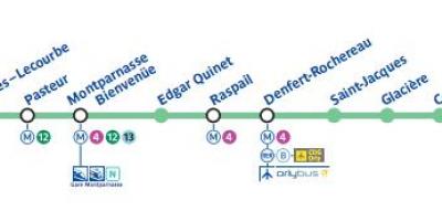 地图上的巴黎地铁线6