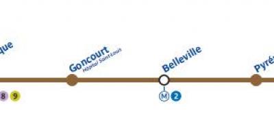 地图上的巴黎地铁线11