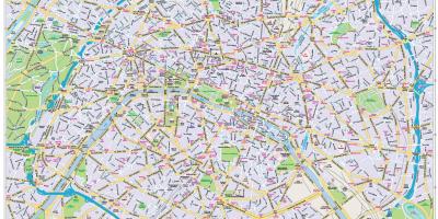地图上的巴黎市中心
