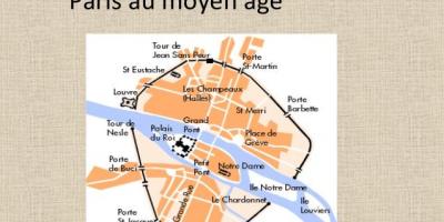 巴黎地图，在中世纪