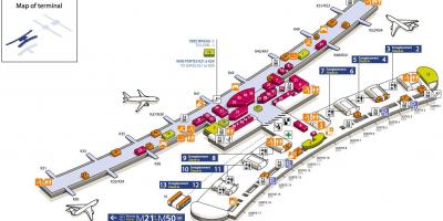 地图戴高乐机场终端2E