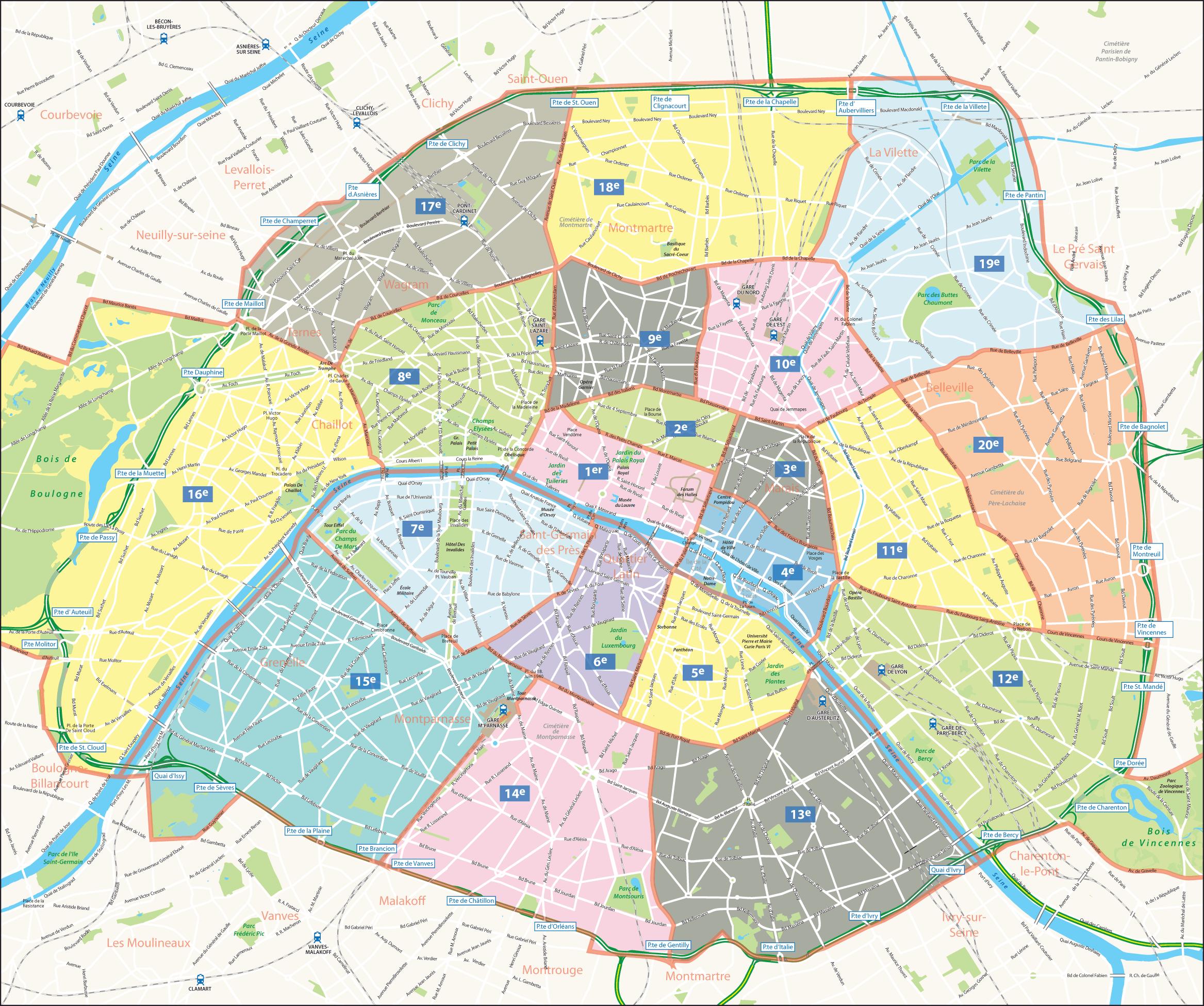 巴黎地图/CARTE DE PARIS |插画|商业插画|ZIWEN525 - 原创作品 - 站酷 (ZCOOL)