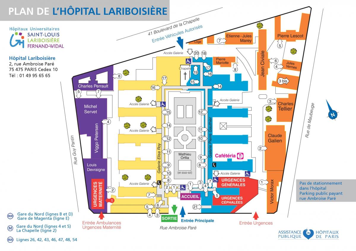 地图Lariboisiere医院