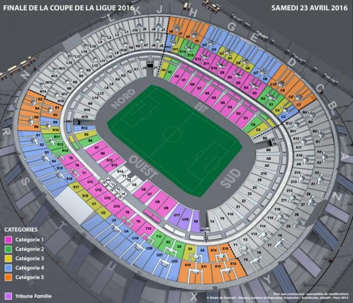 地图上的法国足球体育场