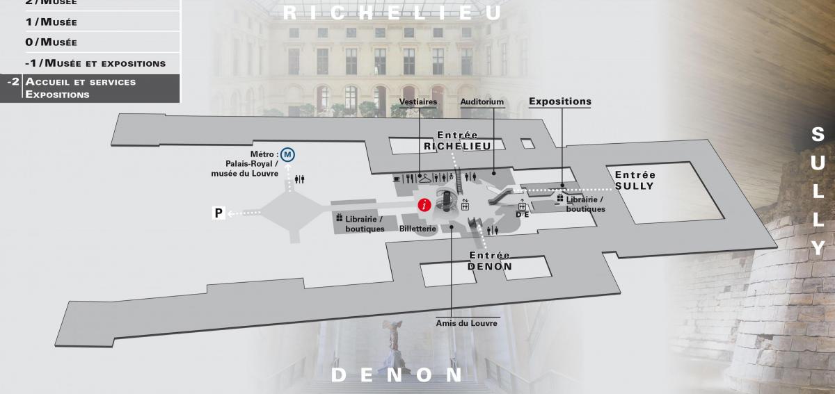 地图卢浮宫博物馆的水平-2
