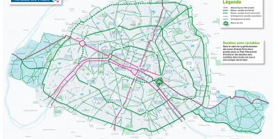 巴黎地图自行车