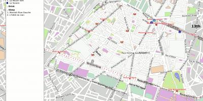 地图第14区的巴黎
